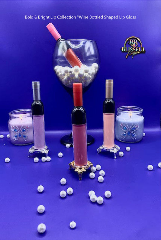 Bold & Bright Lip Collection *Wine Bottled Shaped Lip Gloss *